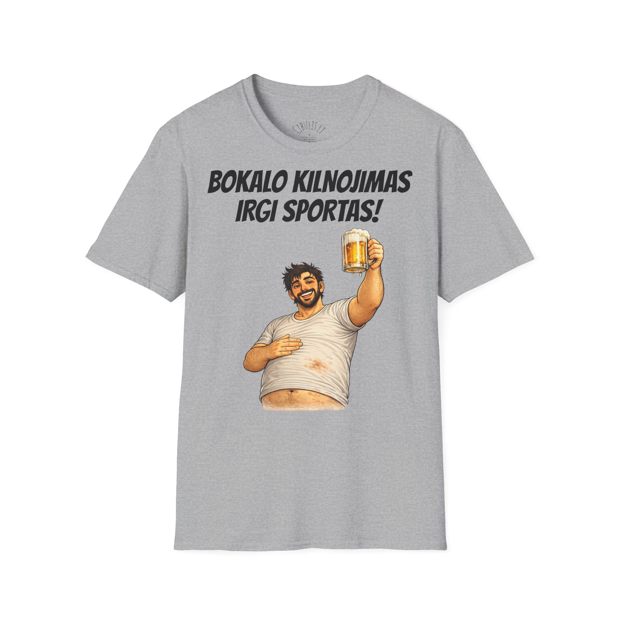 Juokingi marškinėliai „Bokalo kilnojimas irgi sportas“