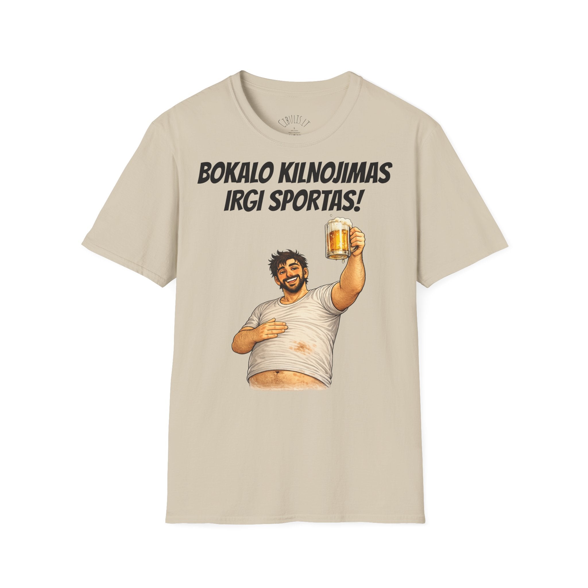 Juokingi marškinėliai „Bokalo kilnojimas irgi sportas“