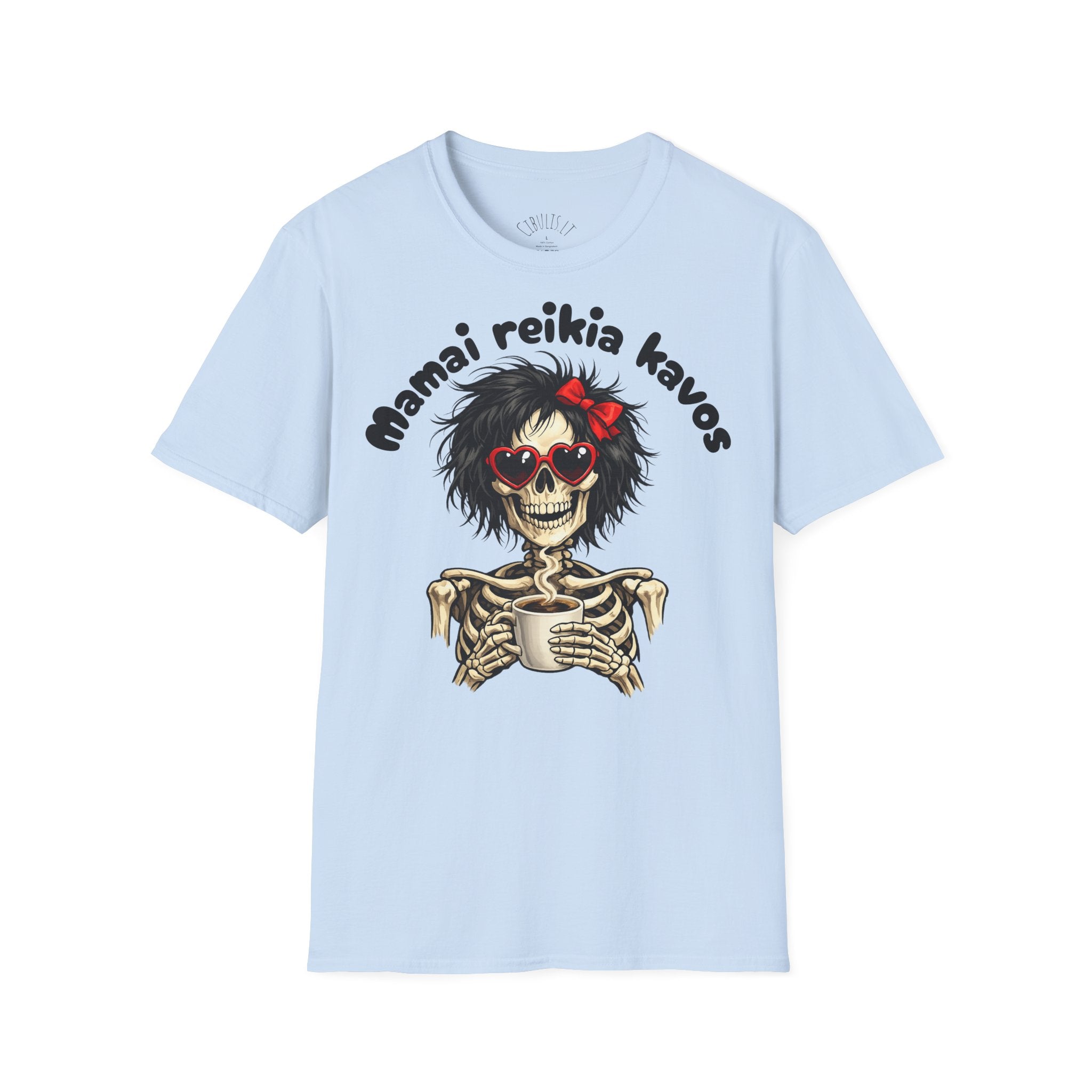 Juokingi marškinėliai „Mamai reikia kavos“