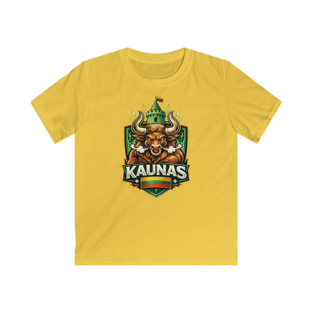 Vaikiški lietuviškos atributikos marškinėliai „Kaunas“