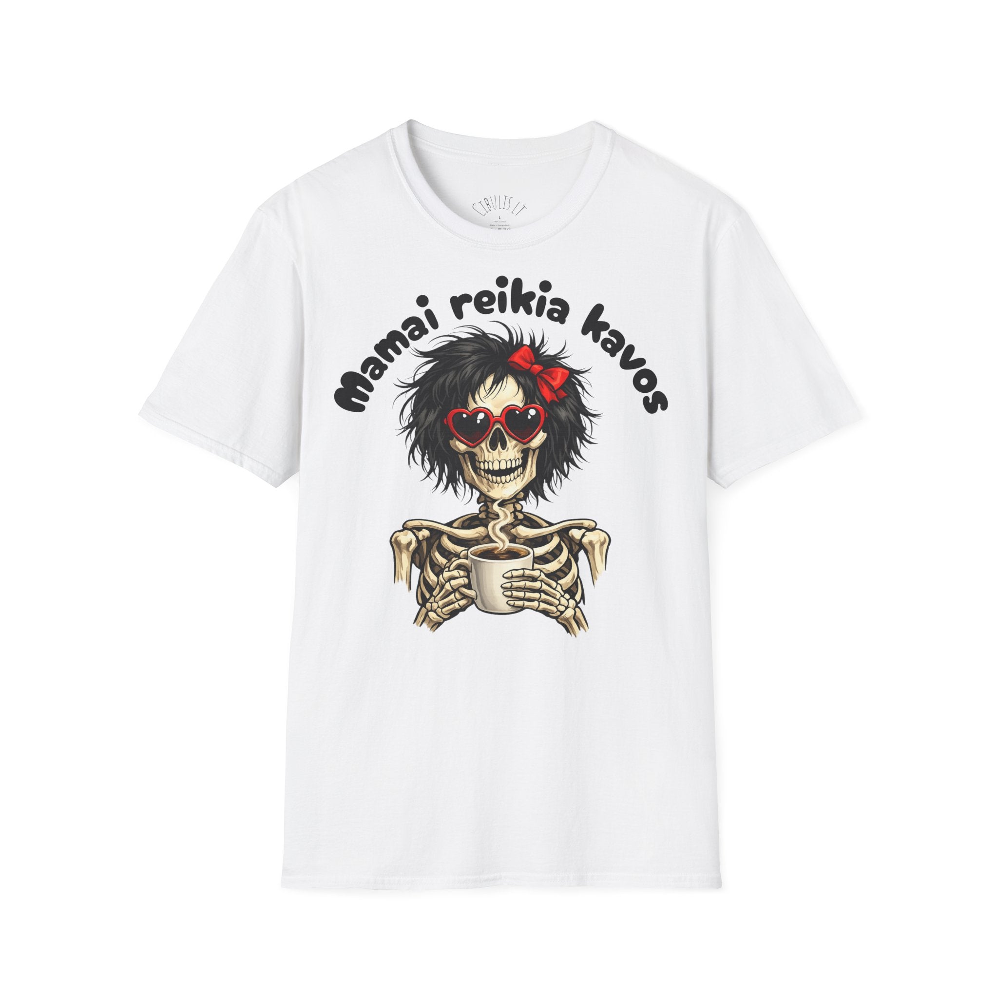 Juokingi marškinėliai „Mamai reikia kavos“