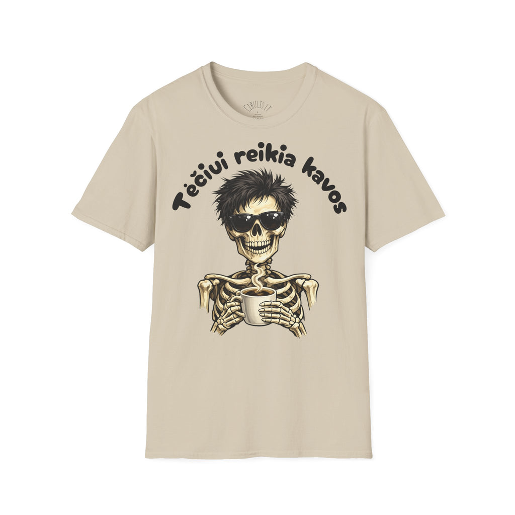 Juokingi marškinėliai „Tėčiui reikia kavos“