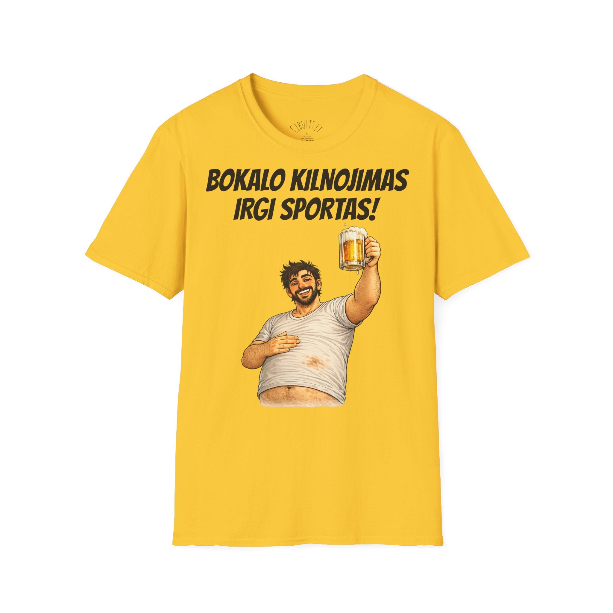 Juokingi marškinėliai „Bokalo kilnojimas irgi sportas“