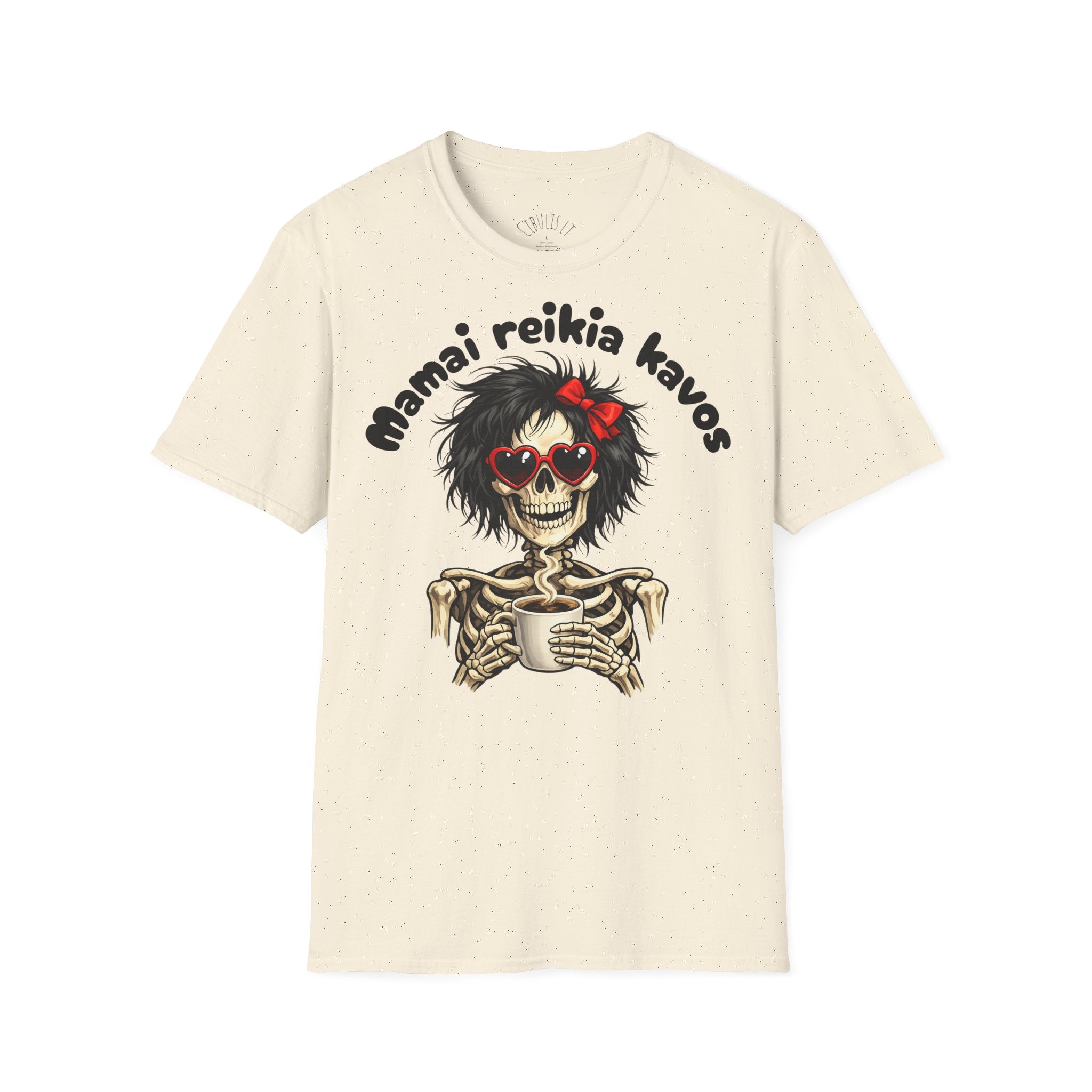 Juokingi marškinėliai „Mamai reikia kavos“