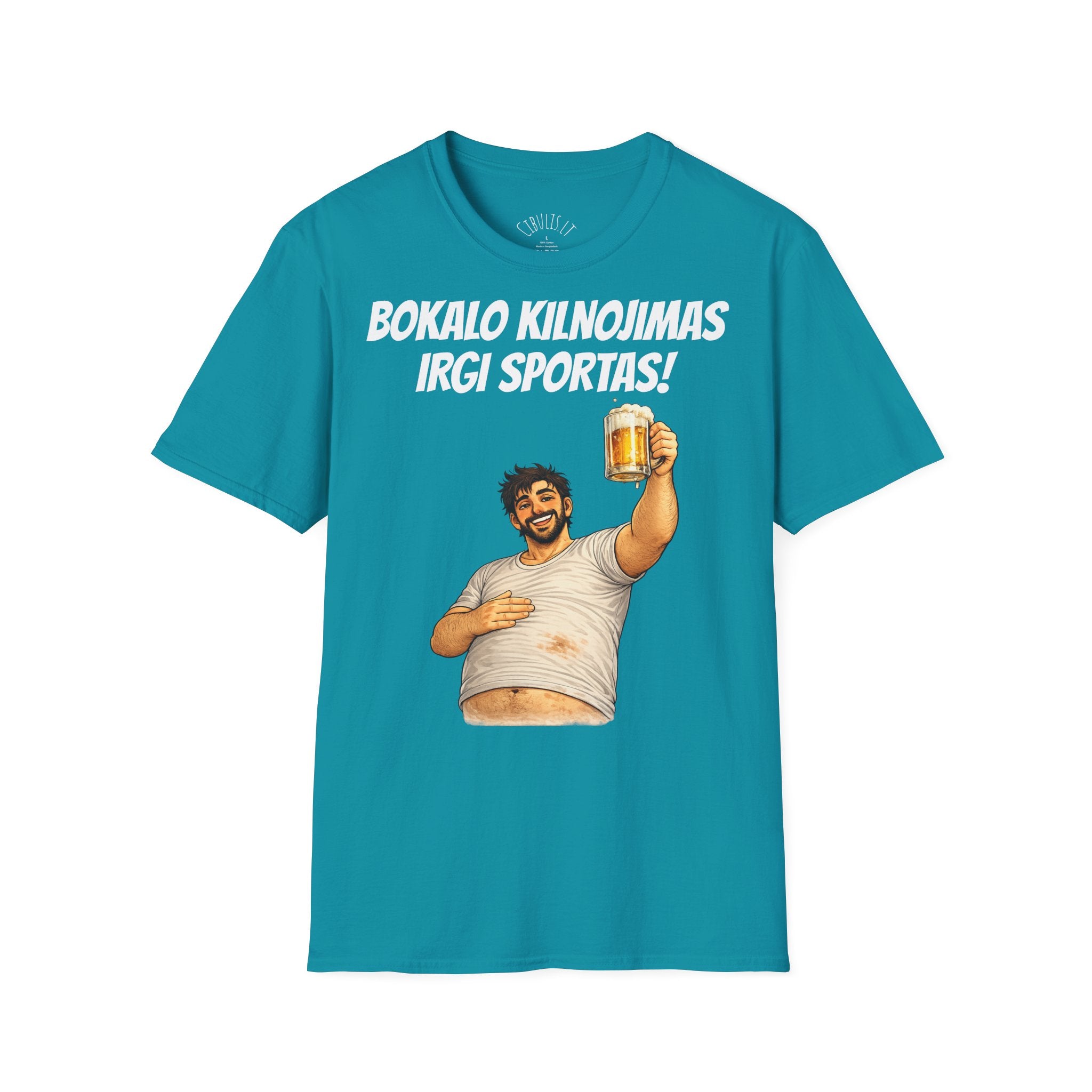 Juokingi marškinėliai „Bokalo kilnojimas irgi sportas“